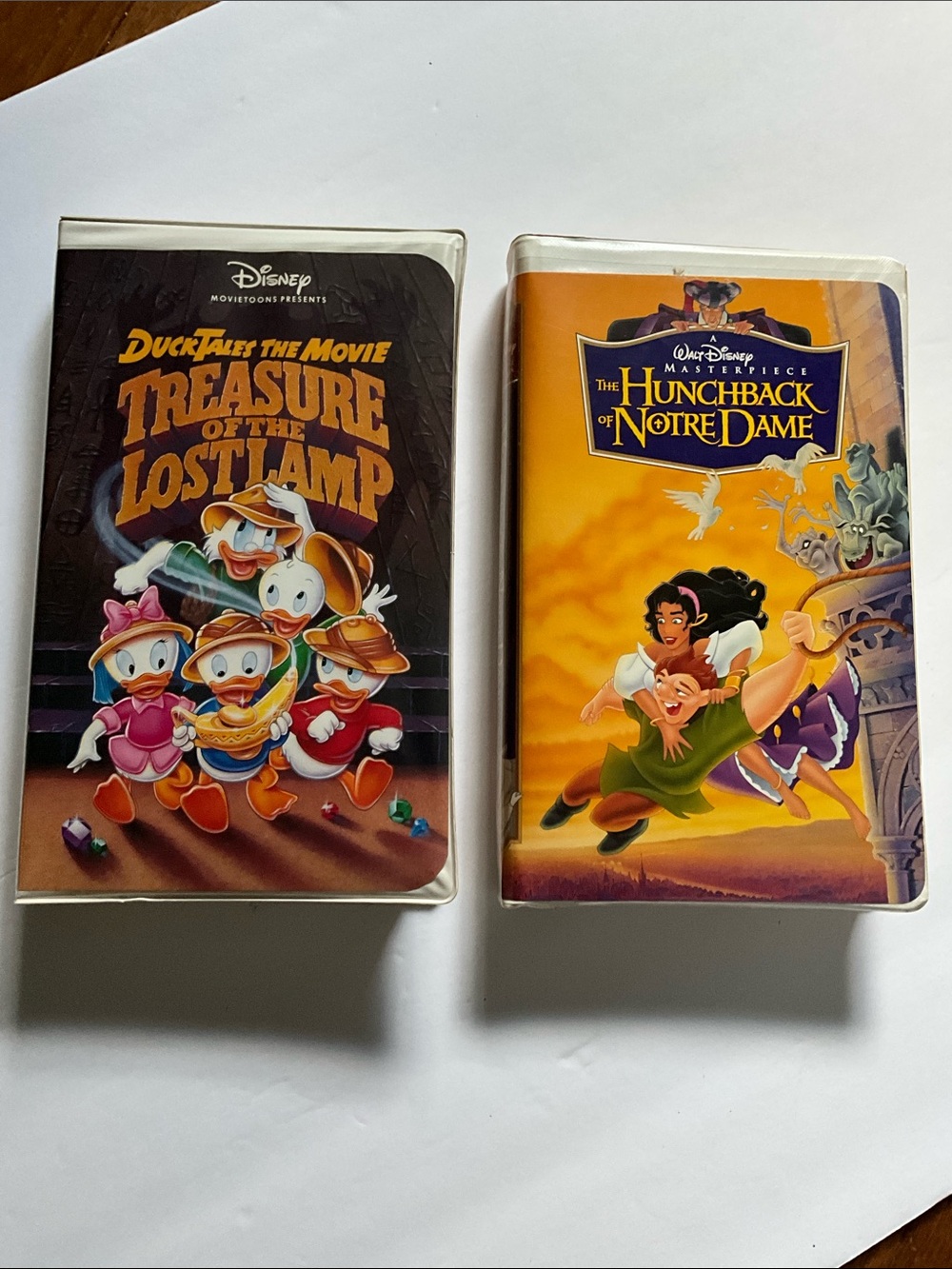WALT DISNEY VHS THE HUNCHBACK OF NOTRE DAME AND DUCK TALES TREASUE OF THE LOST L